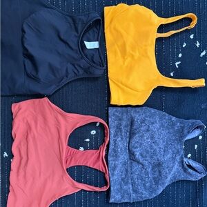 lululemon athletica Sports Bras in Black, Yellow, Red, and Gray